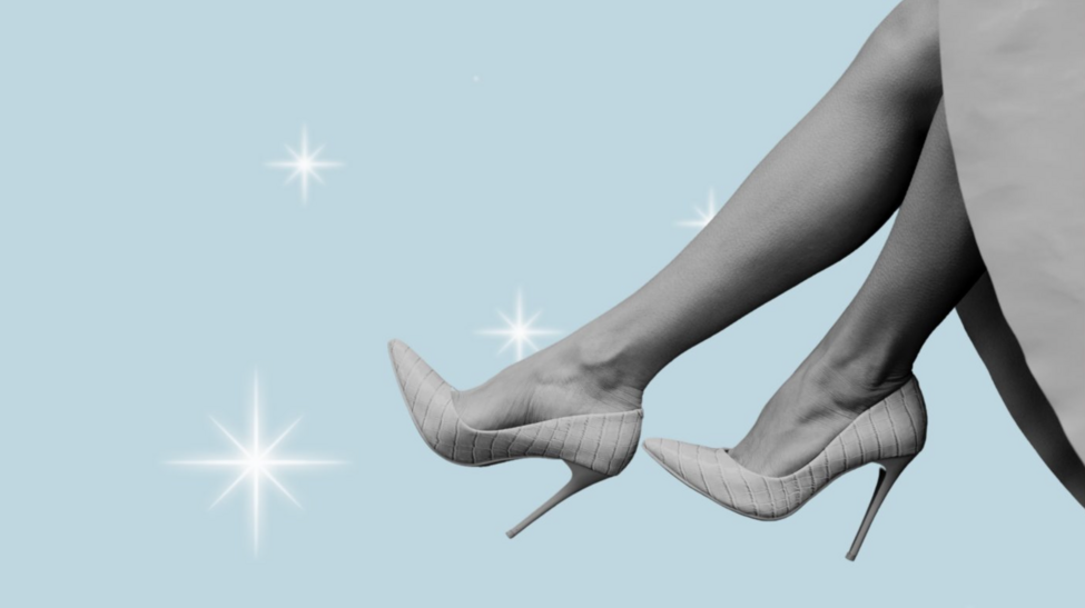 Illustration with high heeled shoes.