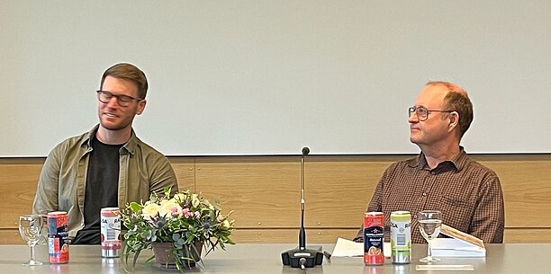 William Jones och Lars Kaijser vid disputationen. Foto.